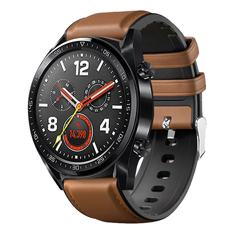 Leather Wrist Band Strap for Samsung Galaxy Watch 46mm SM-R800/Galaxy Watch 42 SM-R810 mm Smart watch