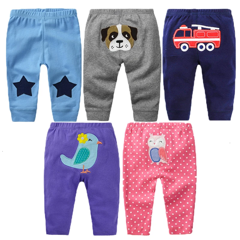 5Pcs/lot Newborn Baby Pants Spring Baby Girl Clothes Cartoon Infant Trousers Autumn Baby Boy Clothing Roupas Bebe Kids Clothes