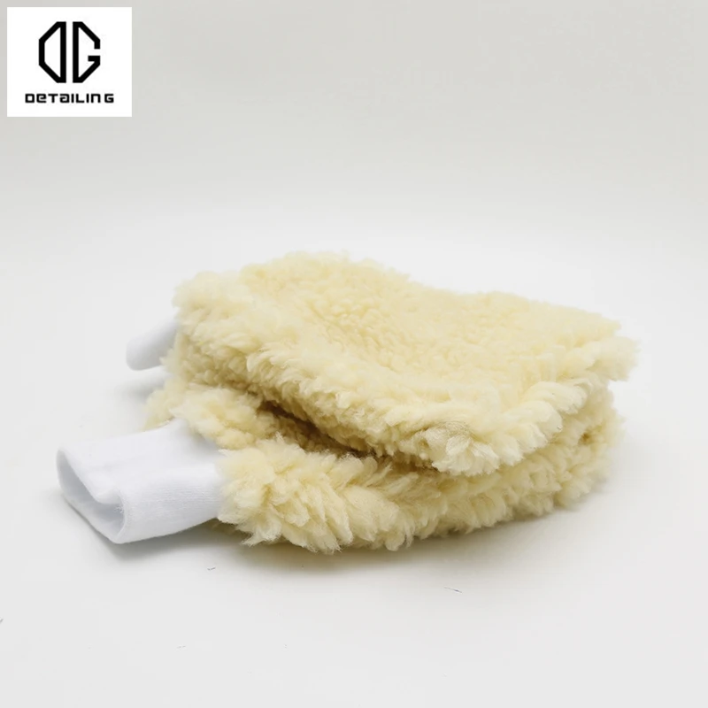 DETAILING Double-sided Microfiber Washable Car Washing Gloves Auto Care Cleaning Gloves Plush Wash Mitt Car Accessories