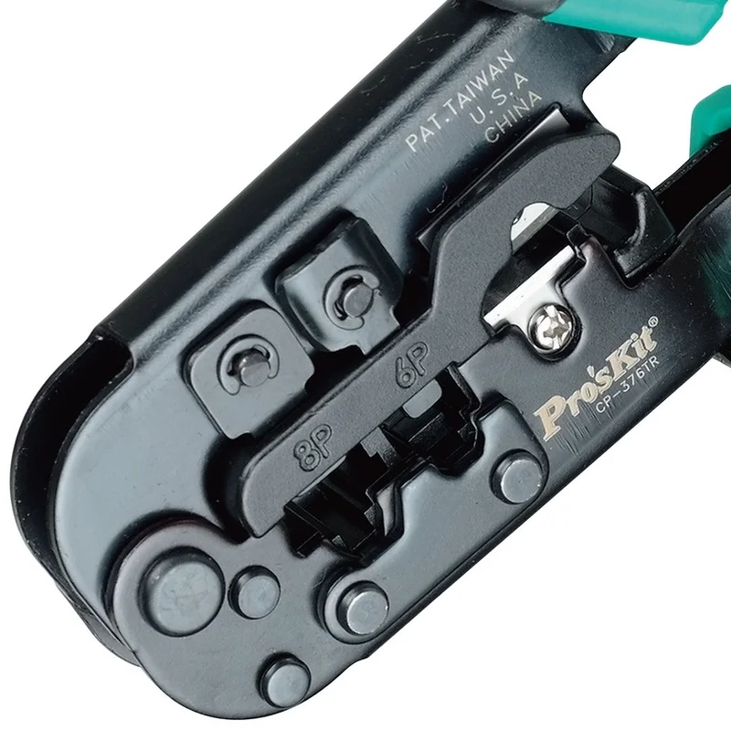 Proskit CP-376TR 8P8C RJ45 6P2C 6P4C 6P6C RJ11 RJ12 network cable crimping tool, with wire pliers, tester, plug wiring tool kit