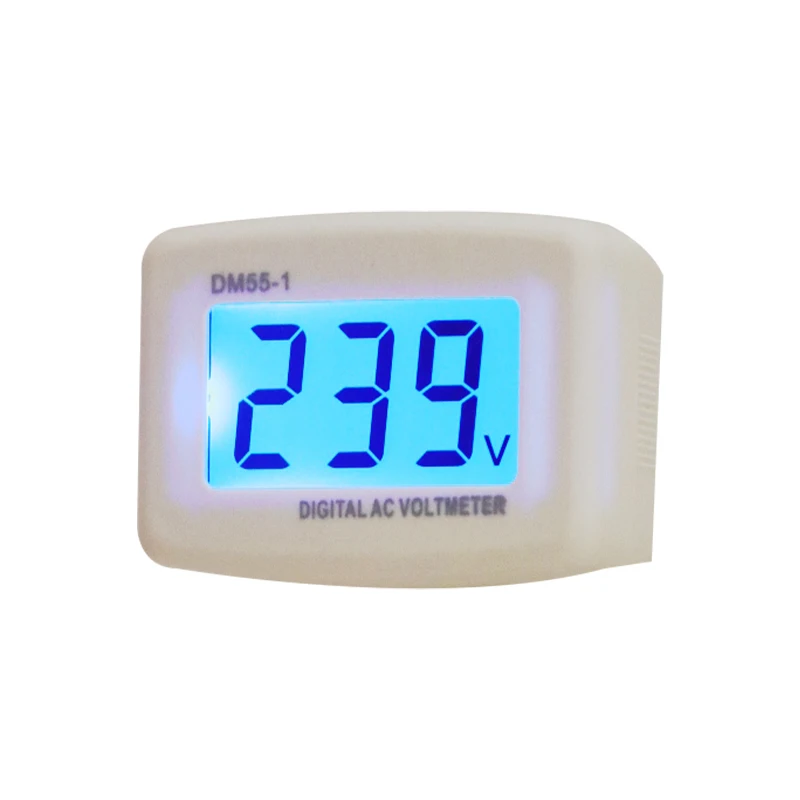 DM55-1 Electric Meter Household LCD Digital Display AC Voltmeter Switch EU US Plug Voltage Meter Plug AC110-300V