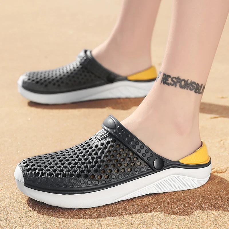 Men Shoes Summer Shoes Light Breathable Outdoor Sandals Casual Lovers Slippers Walking Beach Sandals Non-slip Soft Sandals