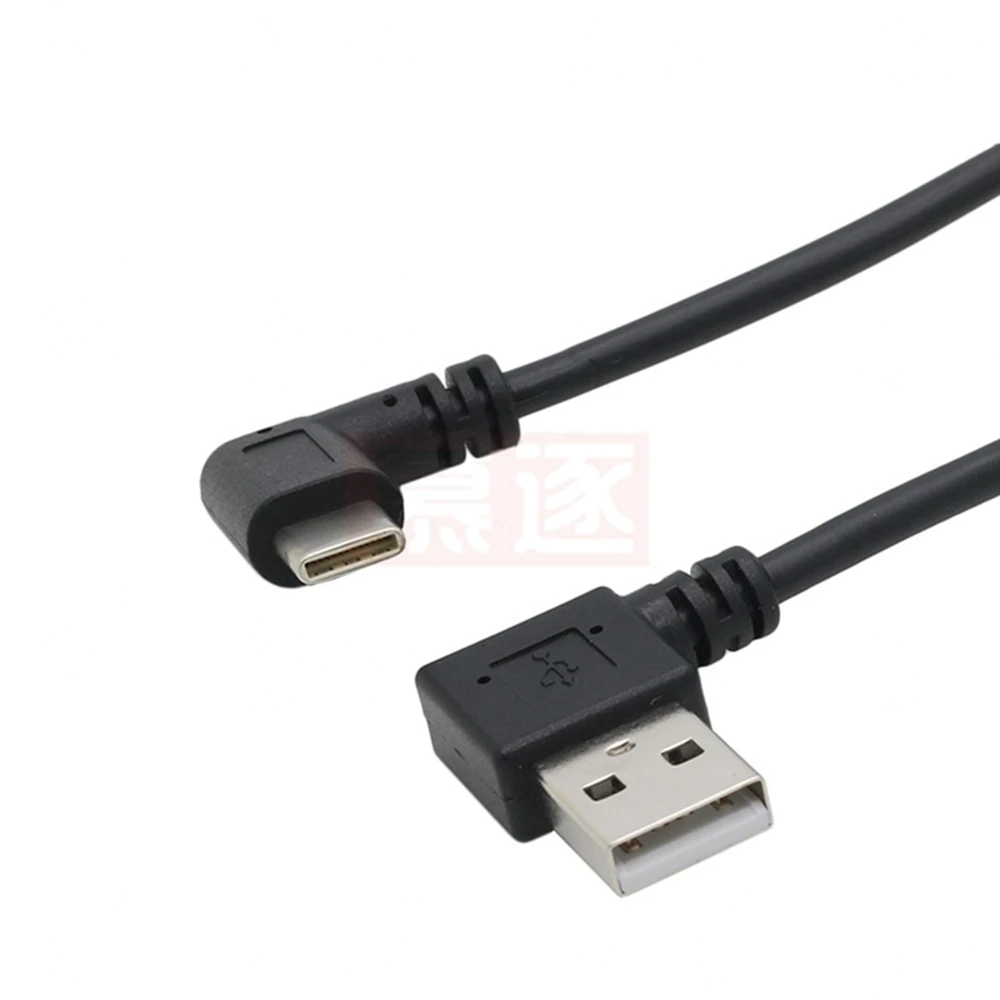 90 Degree USB 2.0 3FT Stretch USB-C USB 3.1 type c Type-C Angle male to Right Angled   A male spring Data Cable cord