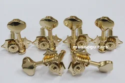 NEW WJ-28N Vintage Open Gear Butterbean Guitar Tuners 19:1 Gear Ratio Gold