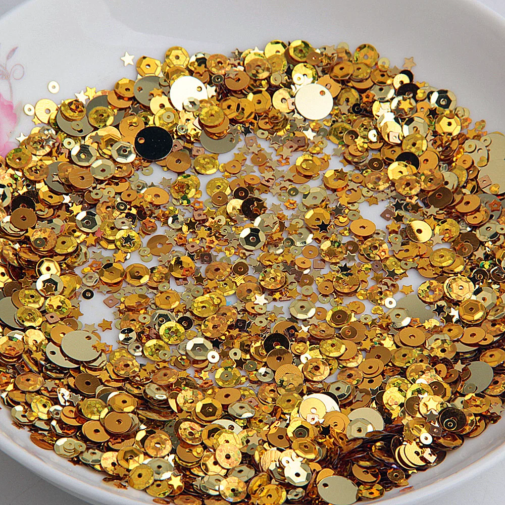 Paillette Sequin Mixed Sizes Shapes Flat Cup Confetti Loose Sequins Paillettes Sewing Wedding Accessories 10g