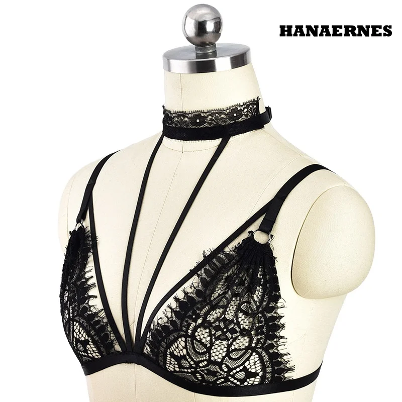 Vrouwen Sexy Kant Harnas Bandage Lingerie Corset Push Up Top Ondergoed Sexy Body Bondage Goth Harajuku Harnas Riem