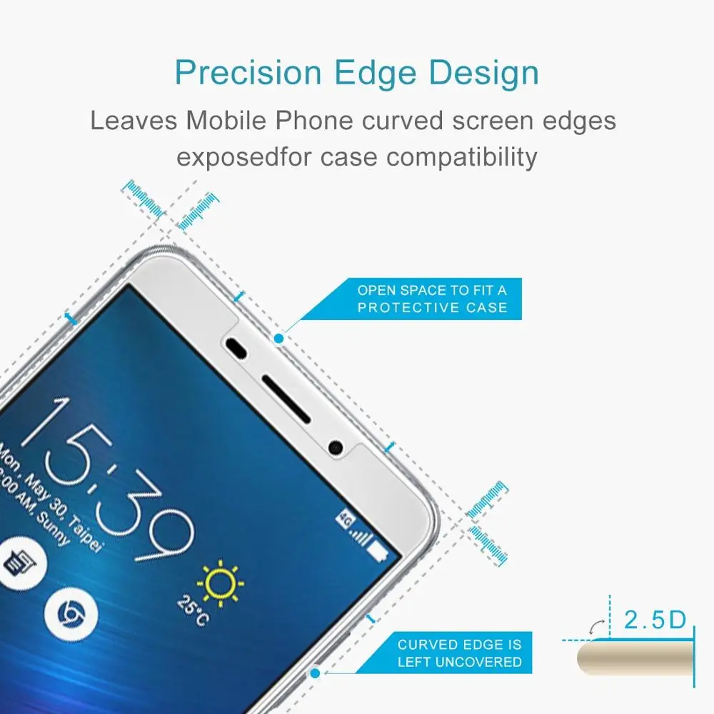 0.26mm 9H 2.5D Tempered Glass Film for Asus Zenfone 3 Laser ZC551KL