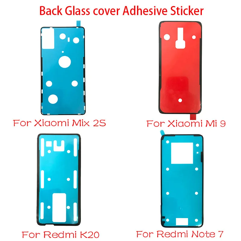 2Pcs Back Glass cover Adhesive Sticker glue Tape For Xiaomi Mi 9 9t 10T F2 Pro Mix 2S / For Redmi Note 7 8 9s 9 K20 K30 Pro K30s