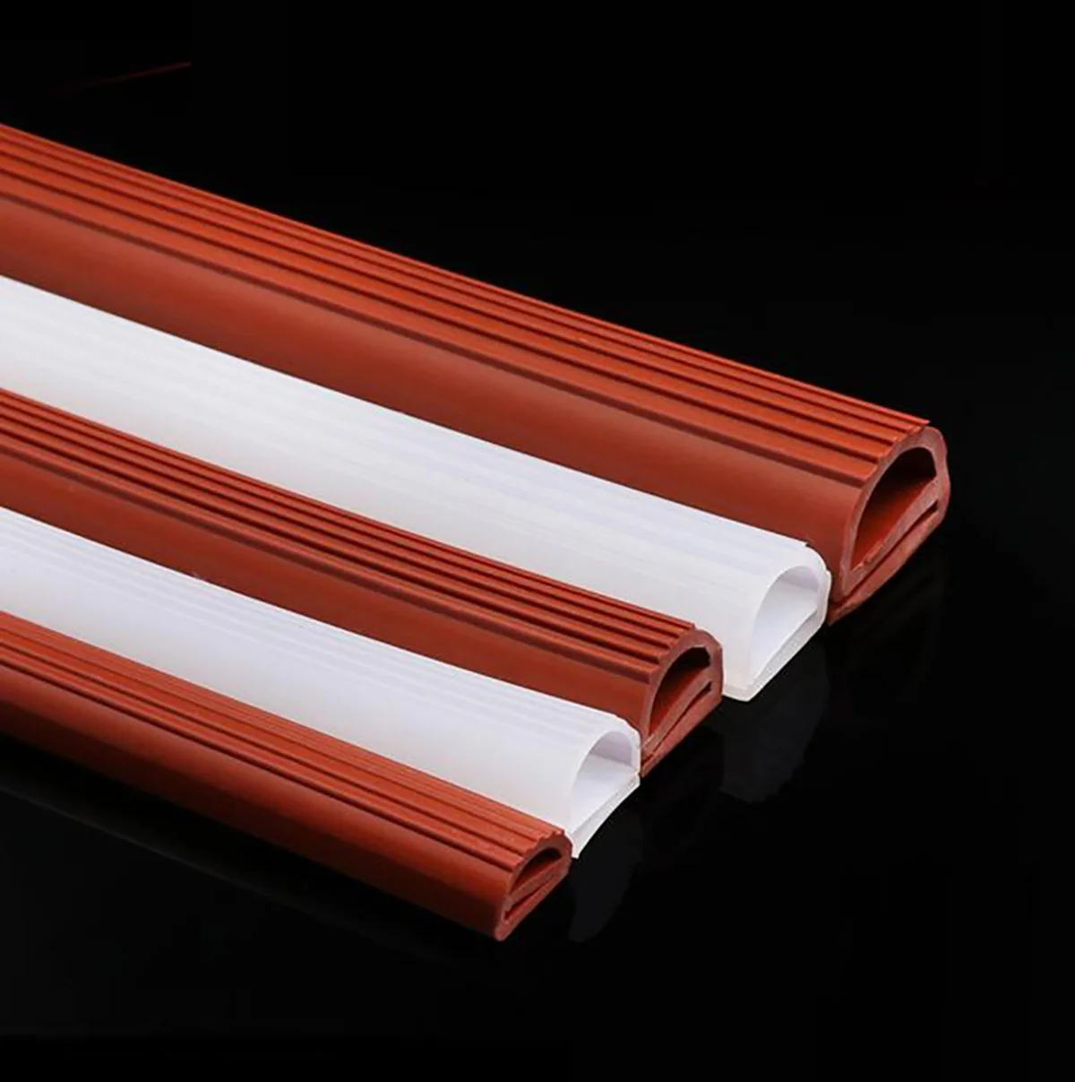 

1 Meter Red/White E Shape Silicone Rubber Sealing Strip Window Door Oven Cooker E Type Seal Bar Gasket Strips