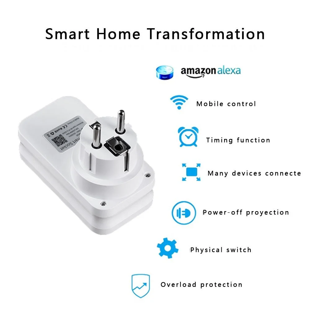 Timethinker ws2 tomada wi fi inteligente eua ue plug para apple homekit alexa google casa siri voz controle remoto vstarcam