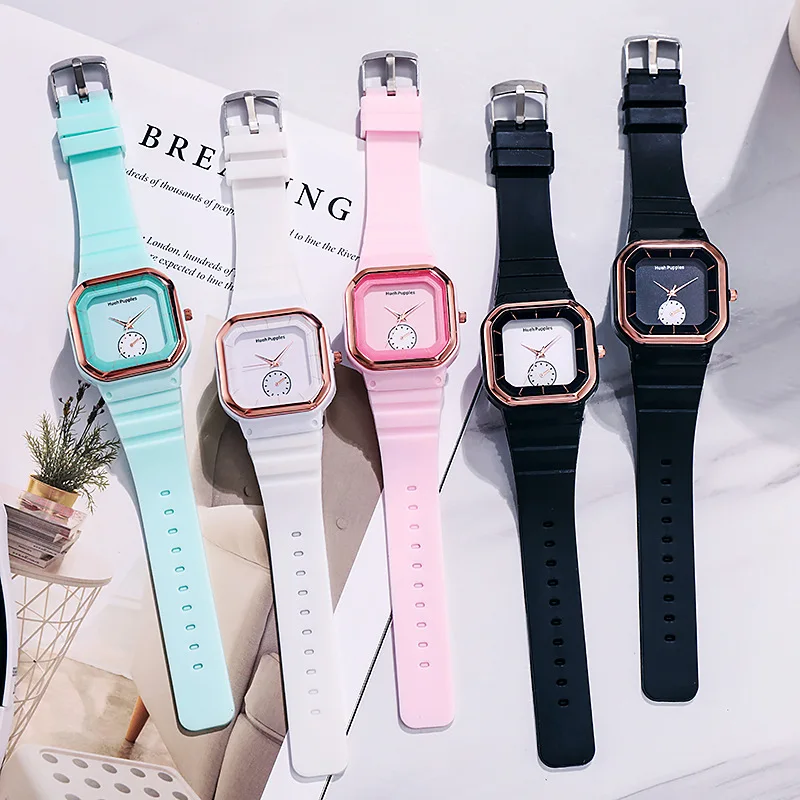 UTHAI BK88 Square Casual Student Men's and Women's Silicone Strap Watch Quartz Watch