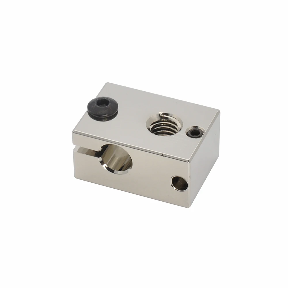 

Top Quality CNC All-metal Dual Extrusion V6 Copper Heater Block for PT100 J-head 3d Printer V6 Hotend