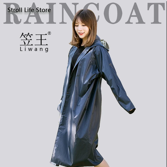 Navy Adult Transparent Raincoat PVC Long Rain Coat Women Rain Jacket Poncho Hiking Waterproof Suit Gabardina Mujer Birthday Gift AliExpress