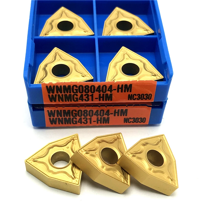 Imagem -05 - Original 10 Peças Wnmg080404 Wnmg080408 hm Pc9030 Torno Carboneto Inserir Wnmg 080404 080408 nc Ferramenta de Torneamento para Aço Inoxidável 100