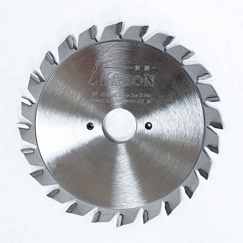 Woodworking Circular Scoring Saw Blade Cutting Dics for Panel Saw Sliding Table Saw Wood and MDF Cutting 120mm (12+12)T