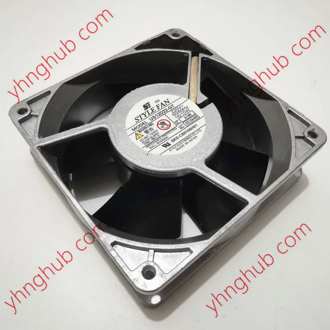 

STYLE FAN US12D22-GT AC 220V 16W 120x120x38mm 2-pin Server Cooling Fan