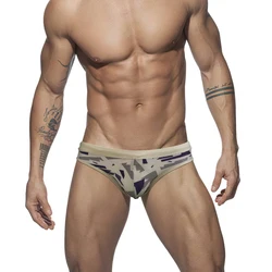 Sexy Mens Swim Briefs Nylon Camouflage Bathing Suit Quick Dry Pad Push Up Swimsuits Fashion Male Sport Beach Board Surf Swimwear