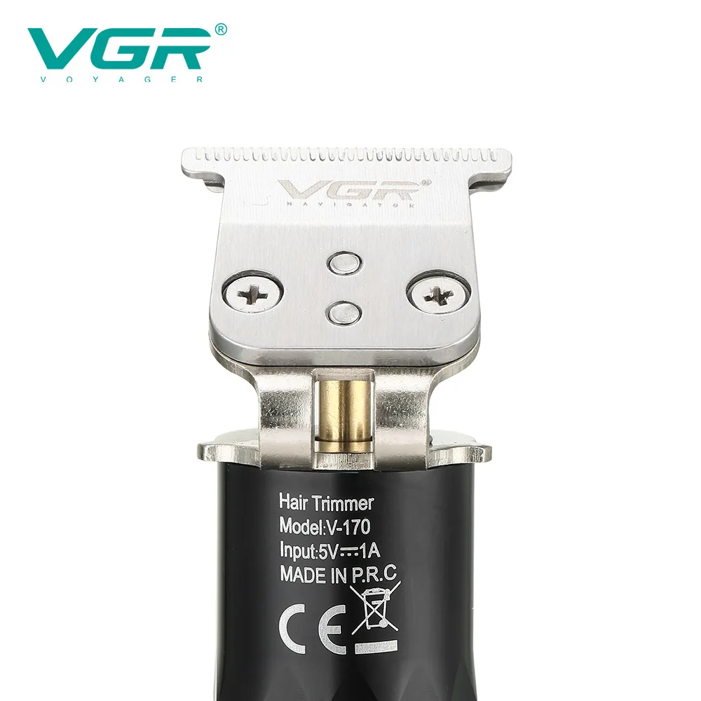 Vgr 170ที่ตัดขน T9การดูแลส่วนบุคคลแบบมืออาชีพ USB Full Metal Oil 0มีดทริมเมอร์สำหรับผู้ชายร้านเสริมสวย V-170 vgr