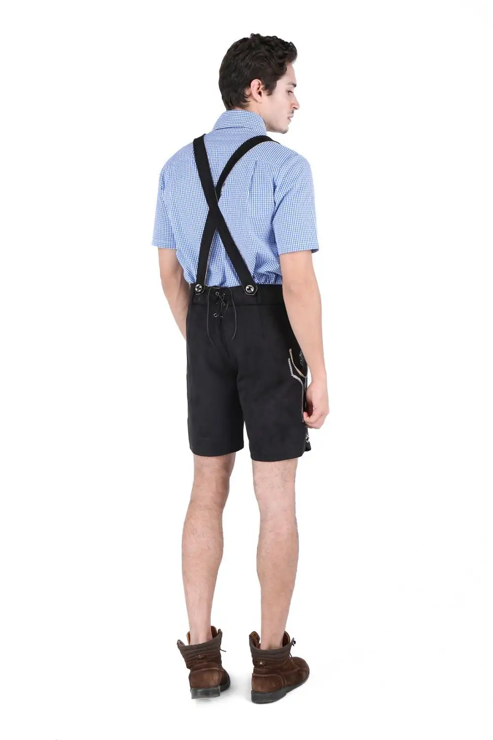 Disfraz de Lederhosen Oktoberfest para hombre, camisa con tirantes, pantalones cortos, Festival de cerveza tradicional bávaro, camarero de cerveza, disfraces de Cosplay