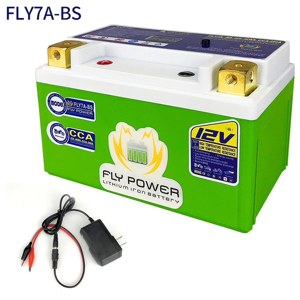 7A-BS 4Ah CCA 260A 12A-BS 8Ah CCA 450A 12V Motorcycle TCBWORTH LiFePO4 Energy Starter Lithium Battery LFP BMS Replace YTX7A-BS