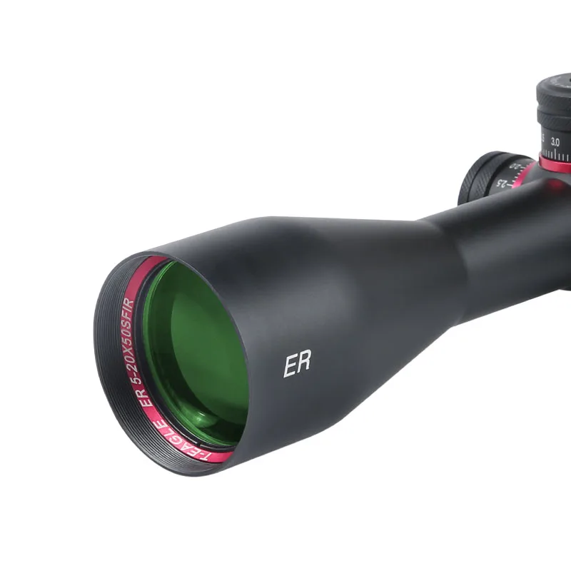 Imagem -03 - Tactical Riflescope Spotting Scope para Rifle Hunting Colimador Óptico Airsoft Sight Vidro Gravado Cruz Vermelha e Verde Er520x50sfir