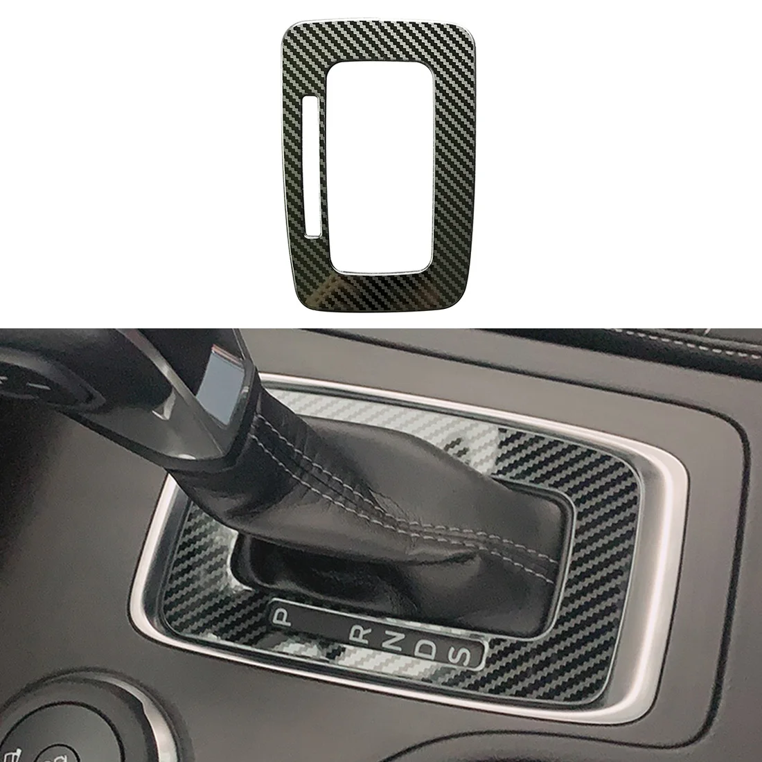 

Carbon Fiber Color Steel Auto Gear Shift Panel Cover Fit for Ford Ranger Everest Endeavour Rapto 2018 2019 2020 2021