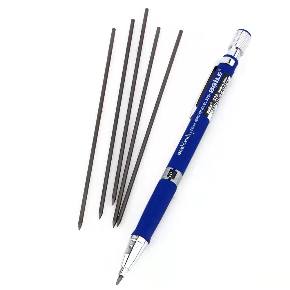 Student Office 2.0 Mechanical Pencil Triangular Non-slip Grip 12 Color Pencil Lead Drawing With Sharpener