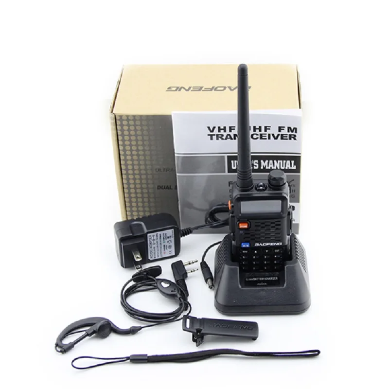 Baofeng BF-F8 + Set Walkie Talkie Set Draagbare Twee Manier Radio Station Draagbare Ham Walkie Talkie Radio 5W Uhf vhf Dual Band