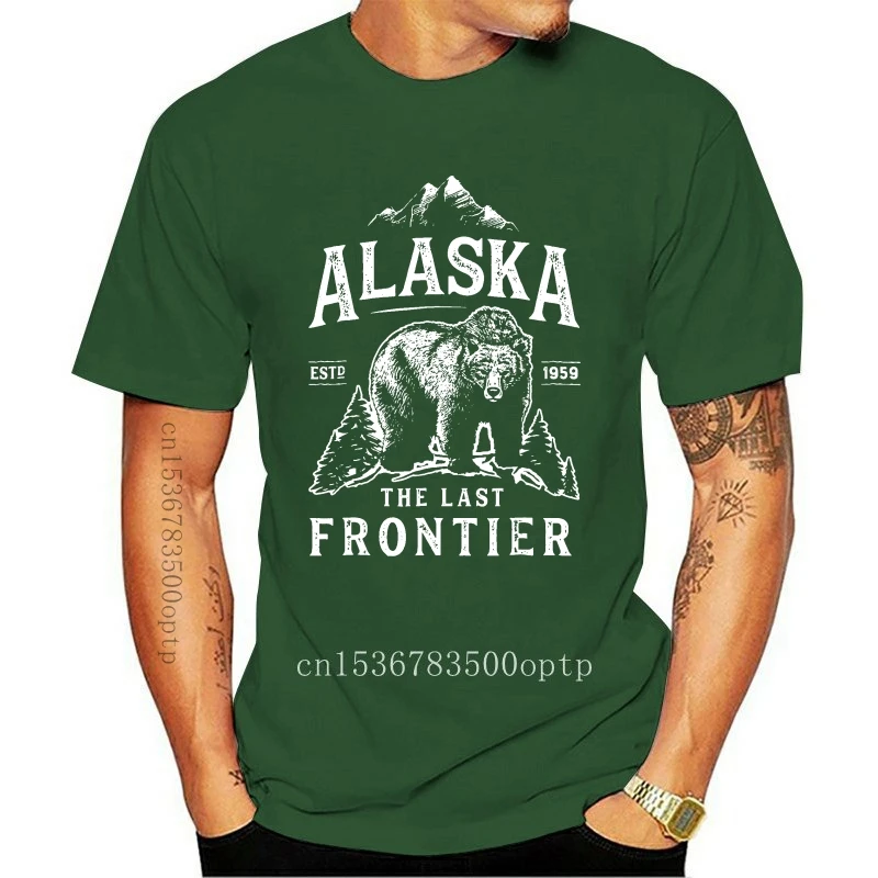 New Alaska T Shirt The Last Frontier Bear Home Men Women Gifts