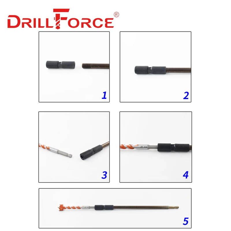 Drillforce-Juego de brocas para carpintería, herramienta de corte de punta de carburo Forstner, abridor de agujeros, 16mm/18mm/19mm/20mm/22mm/25mm, 9 piezas, 16-25mm