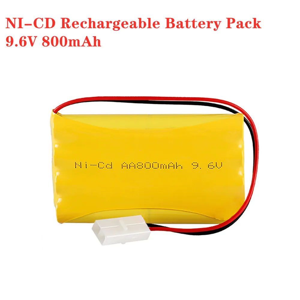 

9.6V 800mAh Ni-CD Rechargeable Battery For Rc Toy Boats Car Rc Truck Train Gun Spare Parts 8*1.2V AA Battery Pack Free Shipping