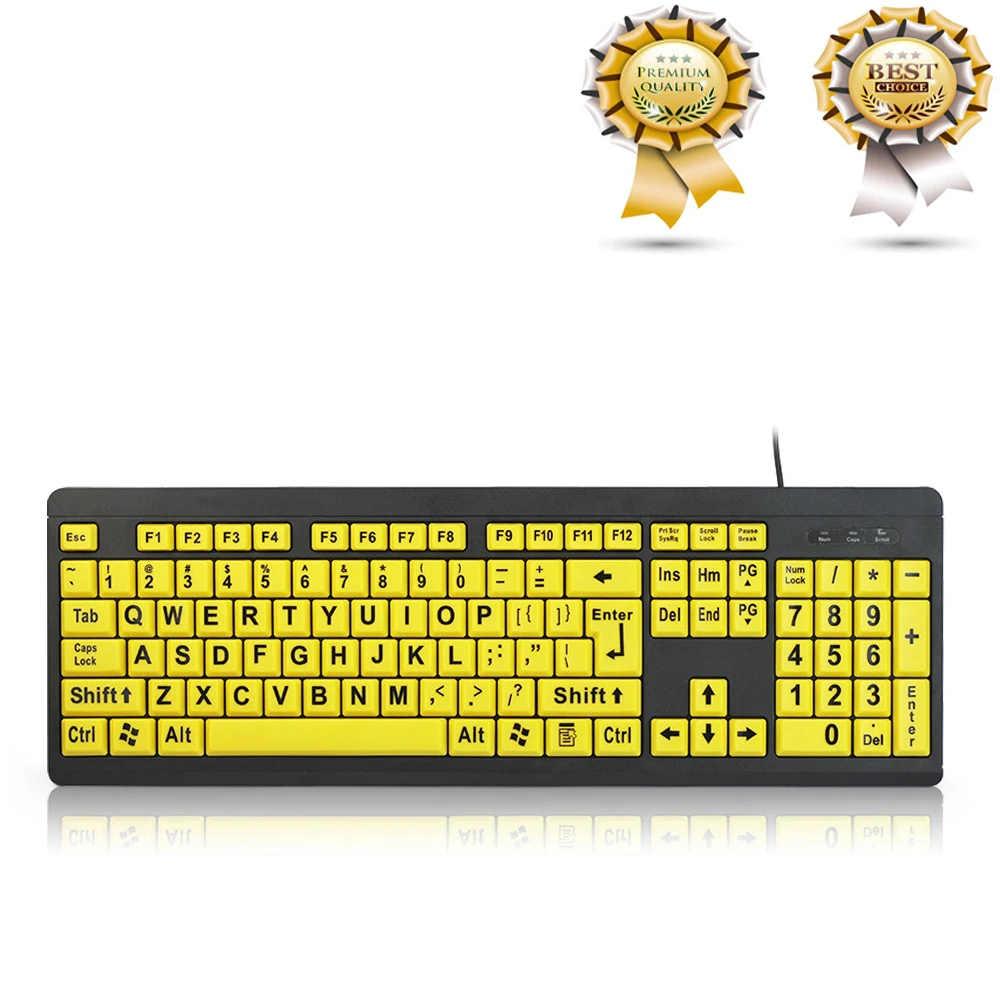 

T801 USB Wired yellow Gaming keyboard For Computer notebook Big keyboard