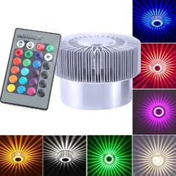 12W RGB LED Wall Lamps 360 Degree For Stairs Corridors Living Rooms Bedside Aluminium 110V 220V Decorative Lighting