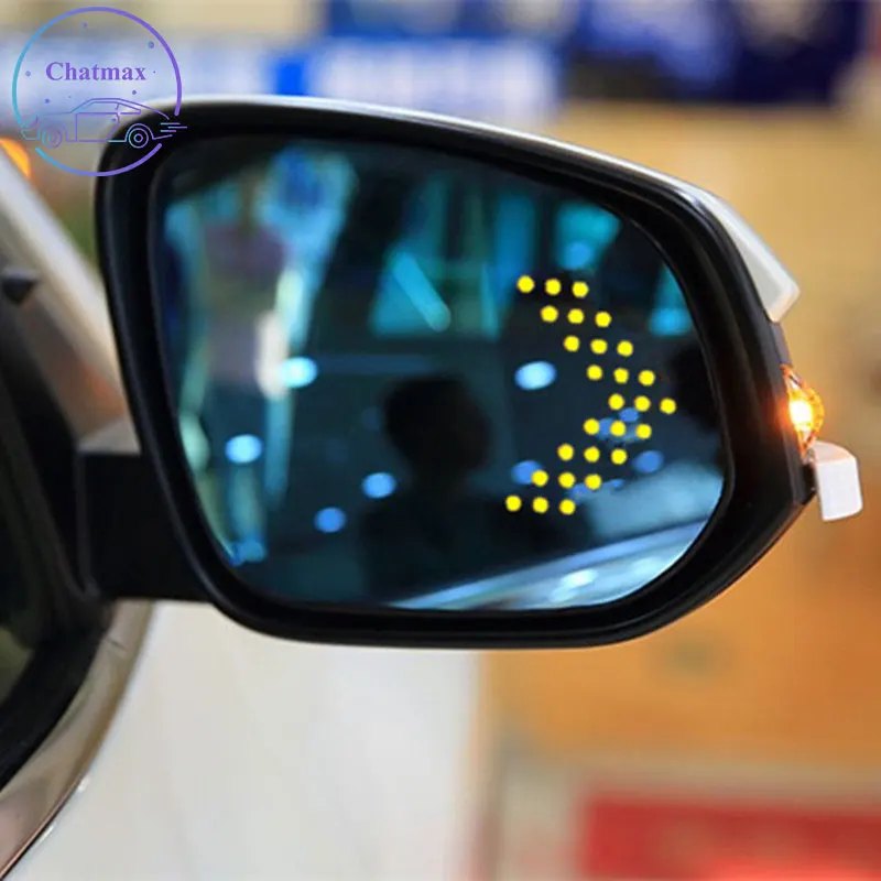 For Toyota Hilux Vigo 08-14 Car Left Right Side Wing Rearview Blue Mirror HD Glass Lens With Heated Function LED Turn Signal