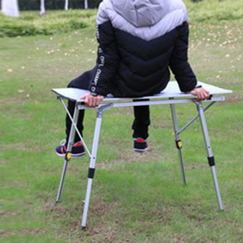Pnic Table Waterproof Durable Folding Table Desk For 90*53*69cm Outdoor Folding Table Chair Camping Aluminium Alloy