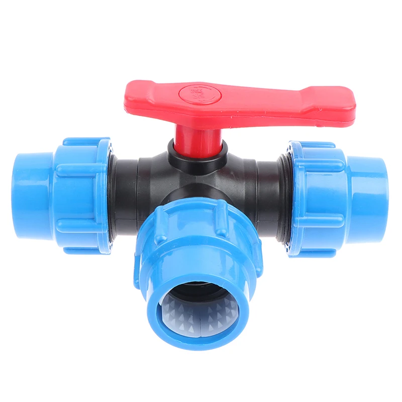 1 قطعة بولي ايثيلين مفيدة ثلاثية الاتجاه اتصال سريع الأنابيب صمام صمام بلاستيكي T-نوع صمام القطر الداخلي نوعية جيدة صمام ثلاثي الاتجاه