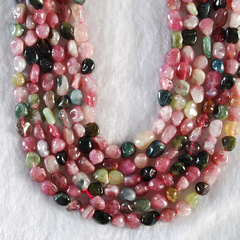 

Natural Irregular Mixed Tourmaline Loose Beads For Jewelry DIY Making Bracelet Earrings Accessories