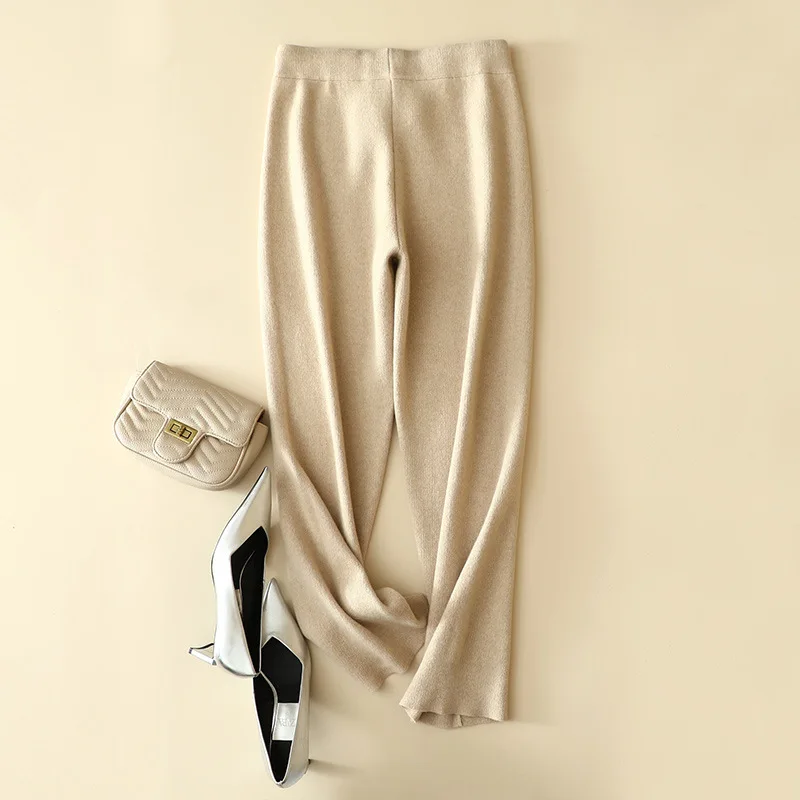 masigoch winter thick warm 100% cashmere knit pants