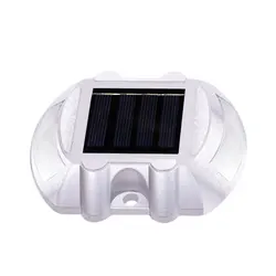 Solar Powered Stud Lights Aluminum Driveway Marker Lights IP67 Waterproof Warning Light Ground Lights