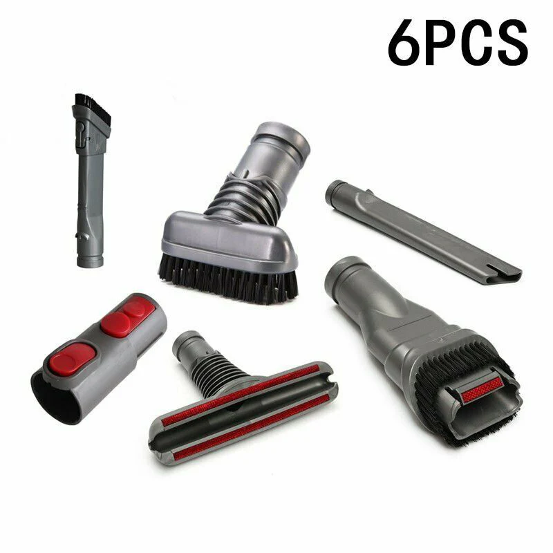 Tête de buse de brosse d'aspirateur avec adaptateur de connecteur, accessoires de pièces pour Dyson V6 à V7 V8 V10, 6 pièces