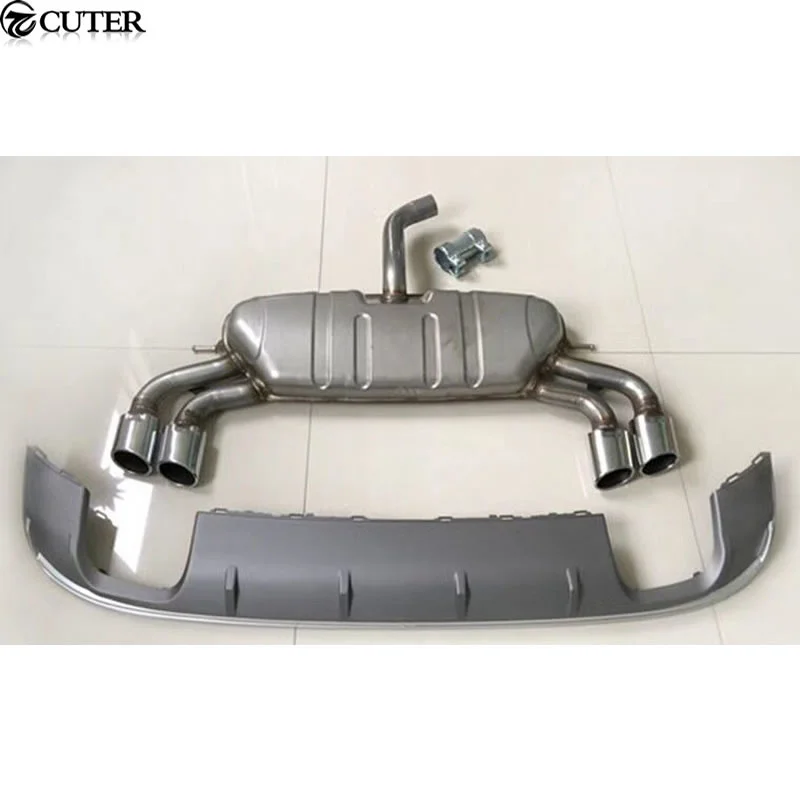 A3 S3 Rear Bumper Diffuser Exhaust Pipes for Audi A3 S3 Car Body Kit 2014-2016