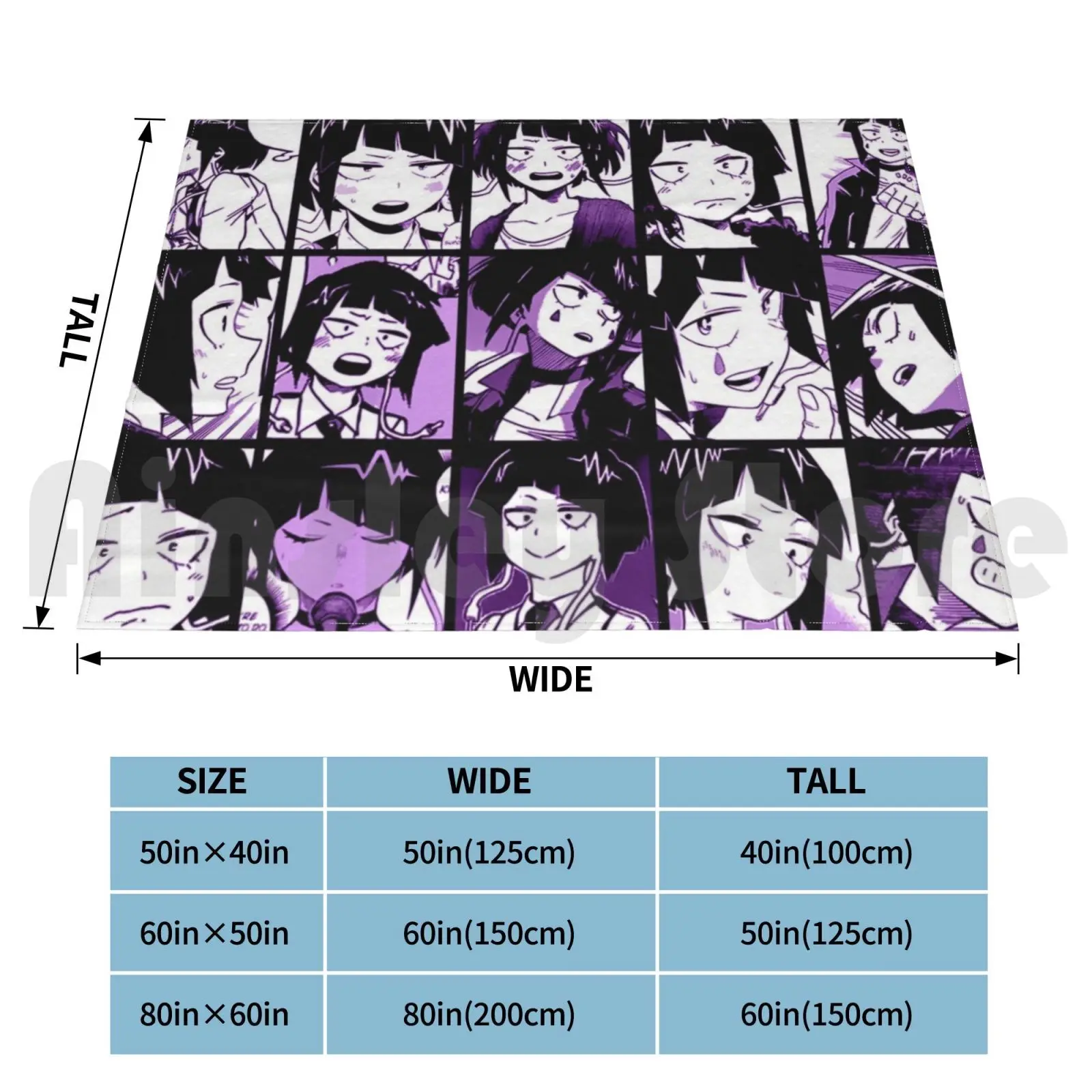 Jirou Kyouka Collage Blanket For Sofa Bed Travel Jirou Kyoka Boku No Hero Academia Collage Official Art Manga