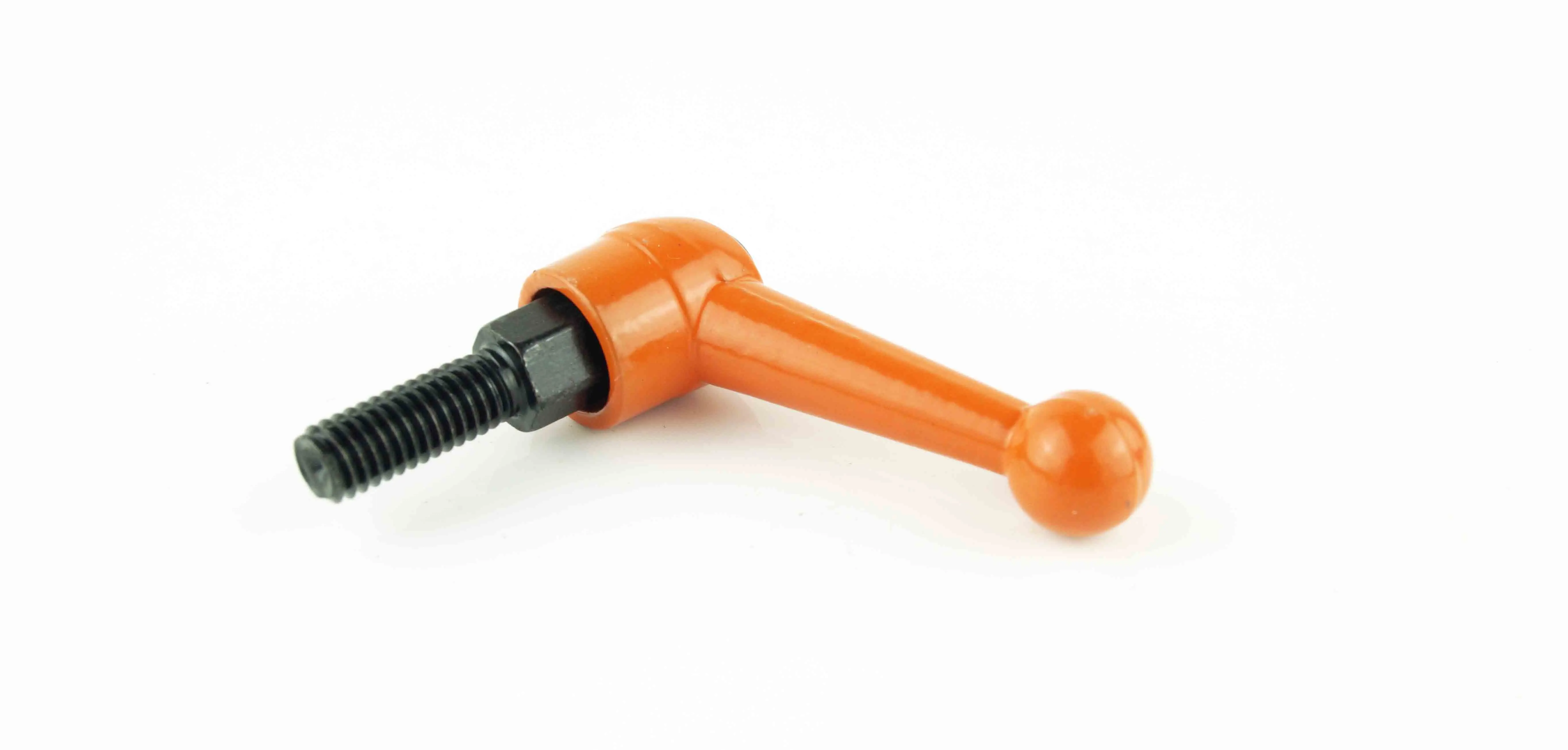 M5 M6 Solid Zinc Alloy Orange Adjustable Handle Clamping Lever Arm Tension Levers Knob