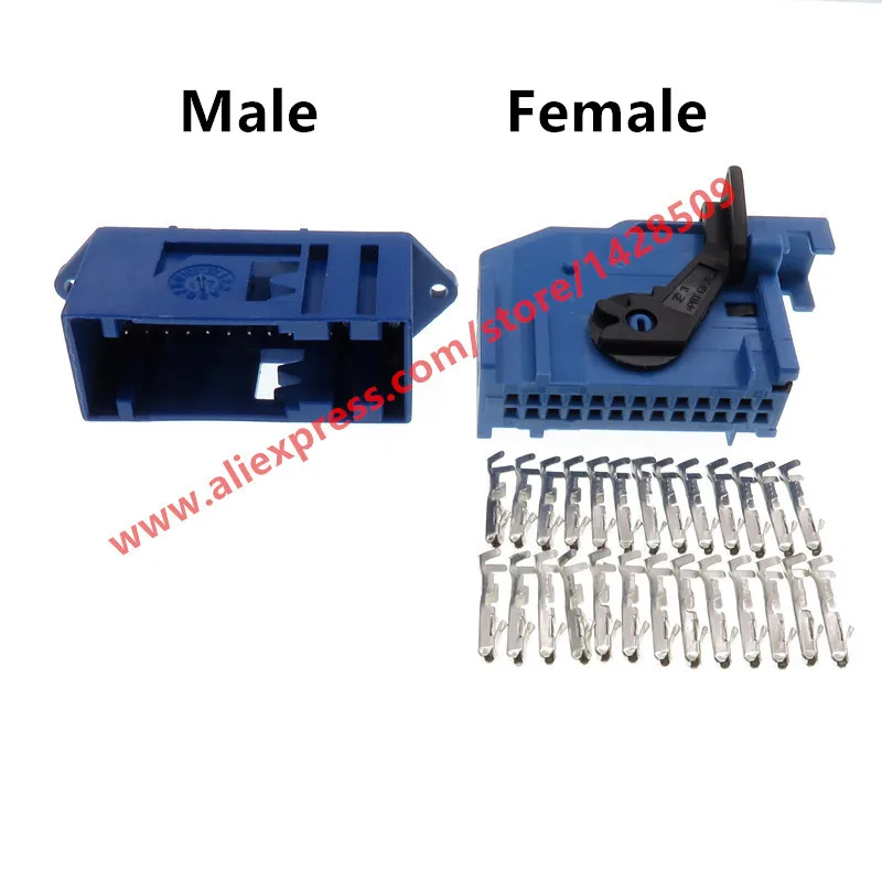 5 Sets 26 Pin 185879-2 185226-2 Automobile Instrument Plug Automotive Female Male Conenctor ECU For VW