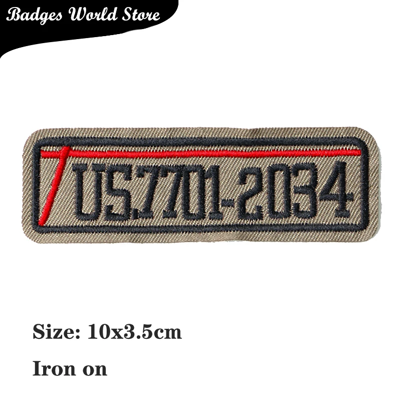 Rectangular Colored Alphabet icon Iron on Patches for Clothing DIY Stripes Clothes Patchwork Stickers Custom Badges