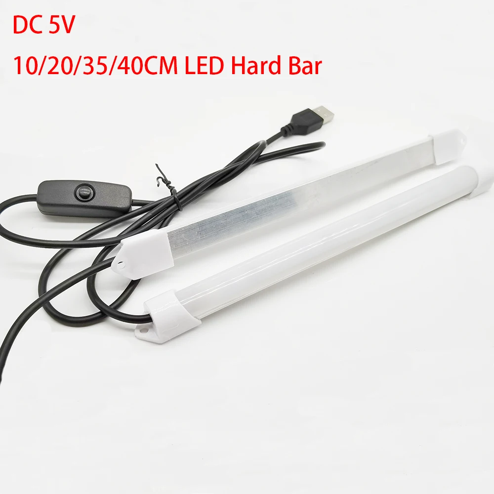 High Brightnes 10/20/35/40cm SMD 5630 LED Hard Bar Light USB Powered DC5V Rigid Strip lights LED Under Cabinet Wardrobe light