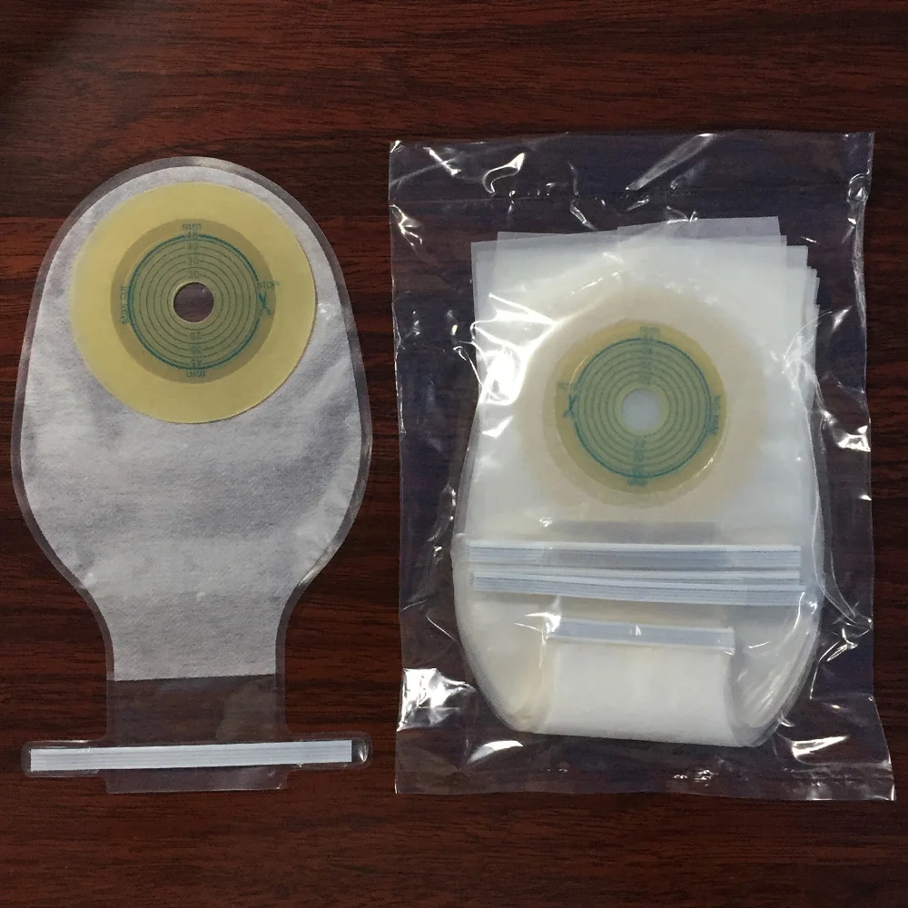 Transparent Colostomy Drainage Bags Max Hole 48mm Anti-leak Portable Child Ostomy Bags Non-woven Factory Supplies Stoma Bags