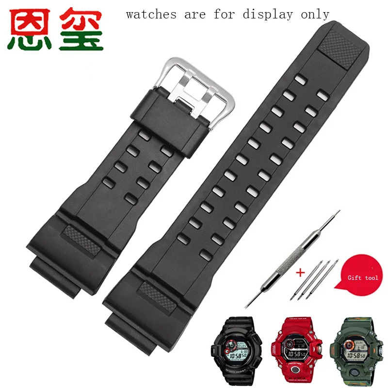 

Convex interface Resin Silicone Strap Black Bracelet Replacement Belt For G-9400 GW-9400 Series Men's Watch Chain