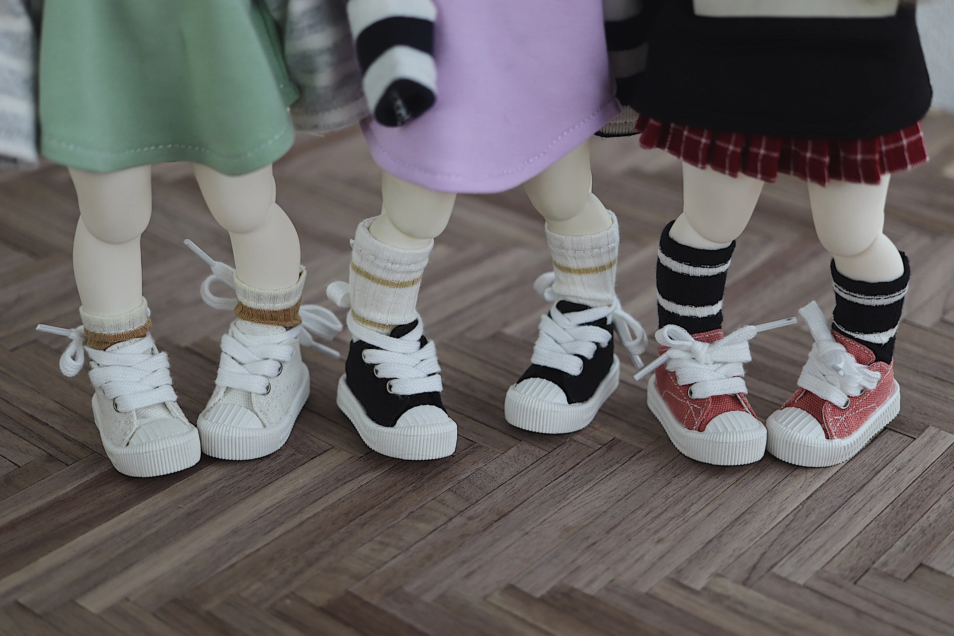 BJD Shoes Suitable for 1/3 1/4 1/6 size Shoes Biscuit Shoes Multi-color canvas shoes bjd Doll Accessories