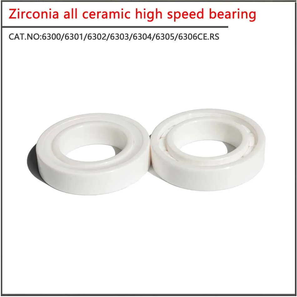 Open High Speed Ceramic Bearing 6300 6301 6302 6303 6304 6305 6306CE RS Double Sealed Zirconia all ceramic high speed bearing